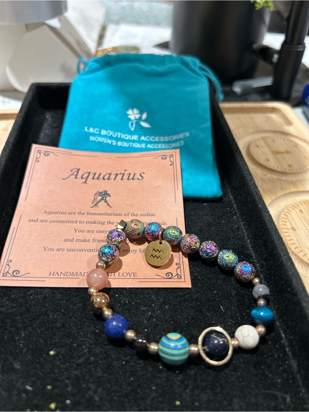 L&C boutique Aquarius stretch bracelet
